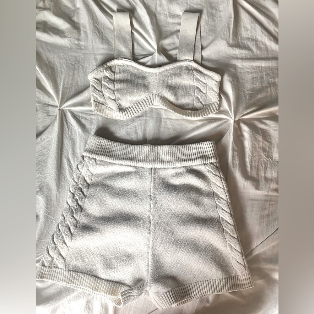 Princess Polly Parker Cable
Knit Set White Eco
